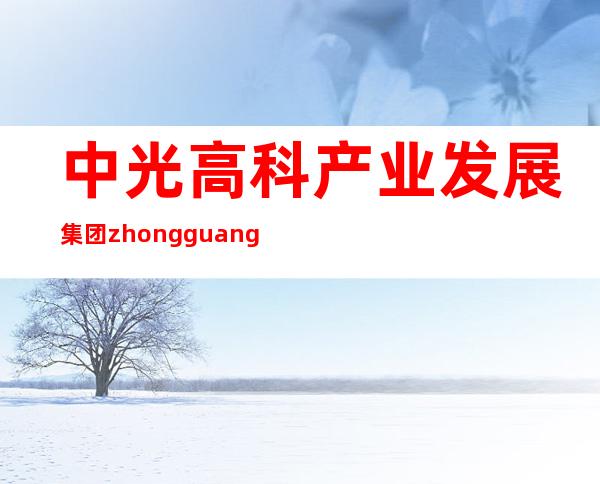 中光高科产业发展集团 zhongguanghi-techindustrydevelopmentgroup